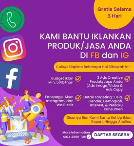 Program Iklan Atau Jasa di Facebook & Instagram
